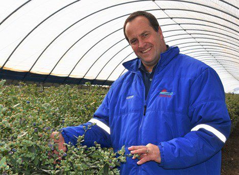 Justin Mudge on Chiltern Farms in the Theewaterskloof. This is a family farm, annually packing 1.5 million cartons of pome fruit and 3,000 tons of blueberries. (photo supplied)