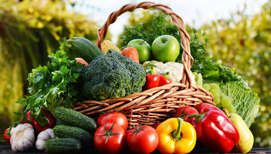 Basket full of vegetables
